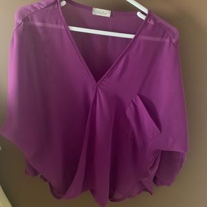 Purple sheer top